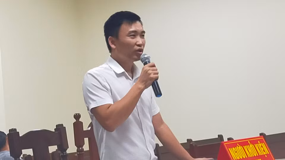 Anh Nguyễn Trung Việt tại phiên tòa.