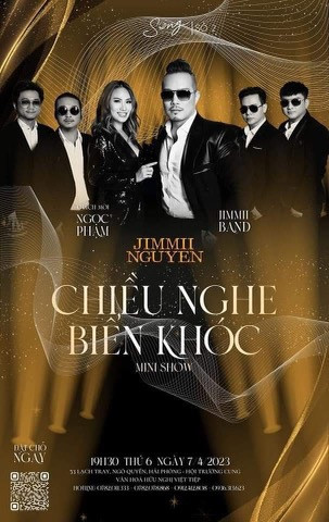 Mini show Chiều nghe biển khóc của ca sĩ Jimmii Nguyễn bị lực lượng chức năng Hải Phòng đình chỉ biểu diễn tối 7/4.