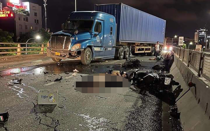 Hiện trường vụ tai nạn.