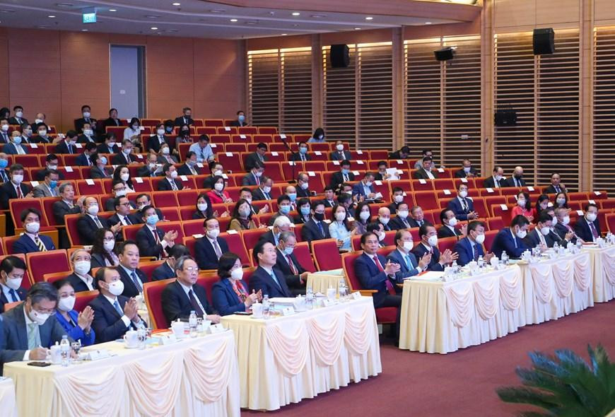 TH true WATER là sản phẩm nước tinh khiết đóng chai duy nhất được lựa chọn phục vụ hội nghị. (Ảnh: PV/Vietnam+)