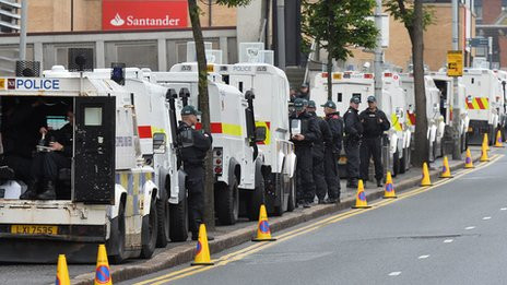 Lực lượng cảnh sát được phỏng tỏa khắp các khu vực gần địa điểm diễn ra hội nghị