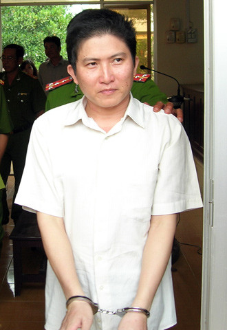 Bị cáo An sau khi nghe tòa tuyên án tù chung thân. Ảnh: Thiên Phước (VnExpress)