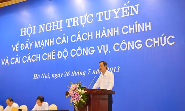 Bộ trưởng Bộ Nội vụ Nguyễn Thái Bình phát biểu khai mạc