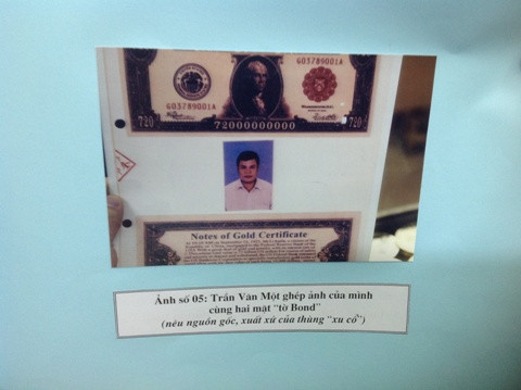 Trần Văn Một và tang vật vụ lừa đảo