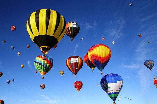 Lễ hội khinh khí cầu Albuquerque International Balloon Fiesta tổ chức ở New Mexico, Mỹ vào tháng 10.