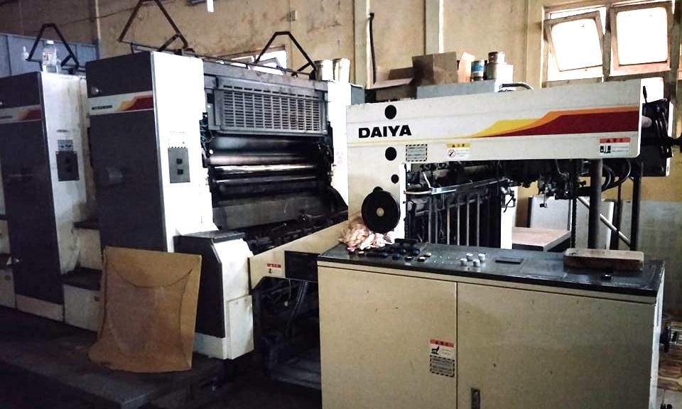 Máy móc phụ vụ quá trình in ấn tại xưởng Cty Kết Thành. Ảnh: Thanh Hà