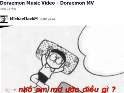 Clip nhạc có nhiều hình ảnh lấy từ truyện tranh Doremon