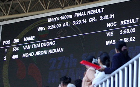 Có hai HCV được trao ở nội dung chạy 1500m nam