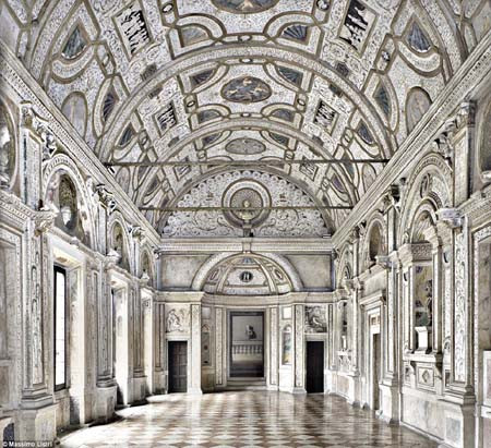 Phòng tranh Marble ở cung điện Ducal, miền bắc Italy