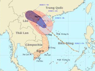 Dự báo đêm nay bão số 6 đổ bộ vào các tỉnh Bắc Bộ, Thanh Hóa. Dự báo đêm nay bão số 6 đổ bộ vào các tỉnh Bắc Bộ, Thanh Hóa