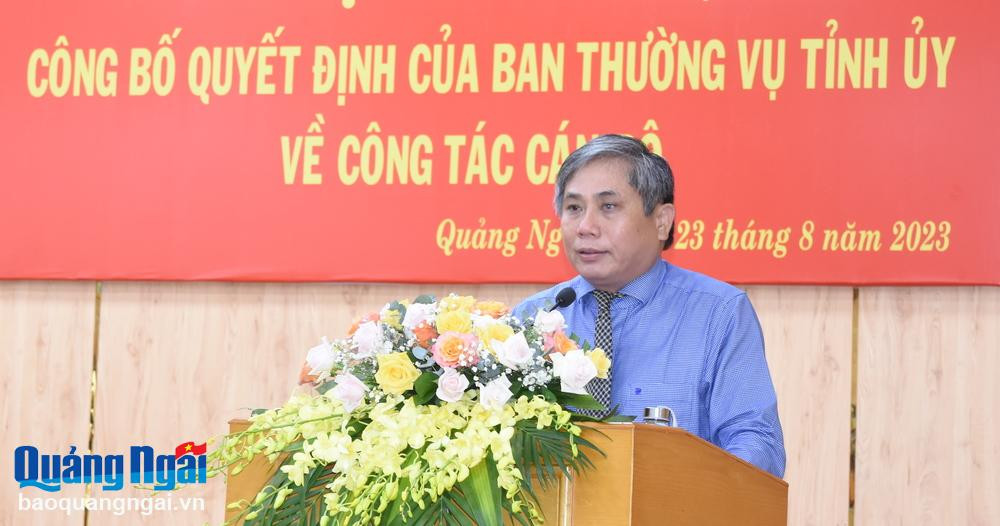 Trưởng ban Tổ chức Tỉnh ủy Lữ Ngọc Bình công bố các quyết định của Ban Thường vụ Tỉnh ủy. Trưởng ban Tổ chức Tỉnh ủy Lữ Ngọc Bình công bố các quyết định của Ban Thường vụ Tỉnh ủy.