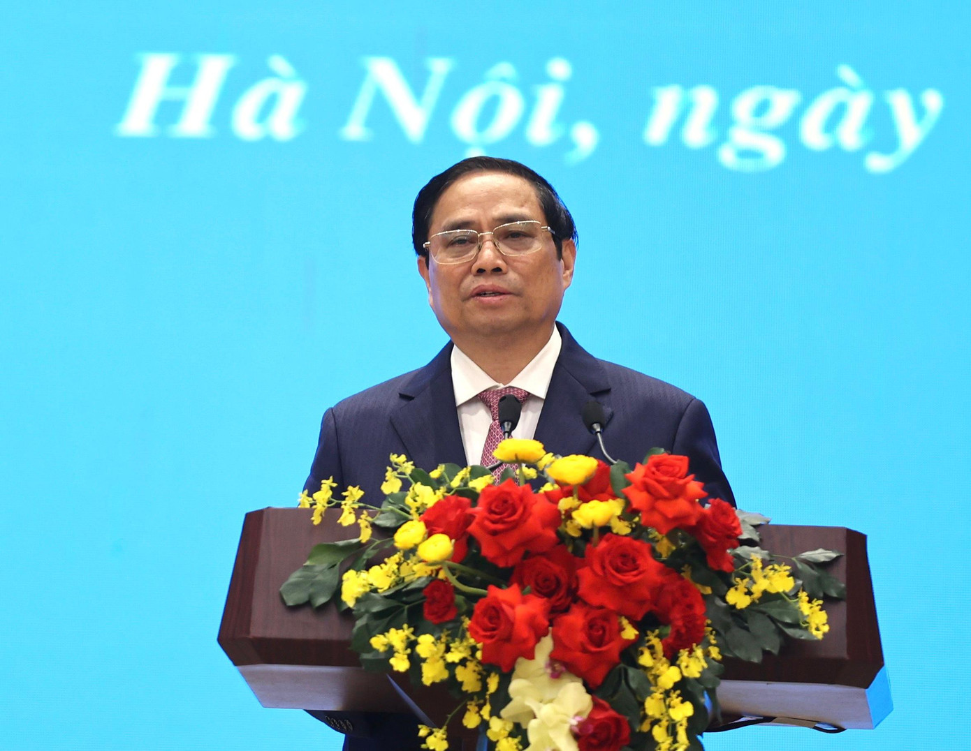 Thủ tướng Phạm Minh Chính tại cuộc họp báo. (Ảnh: Như Ý)