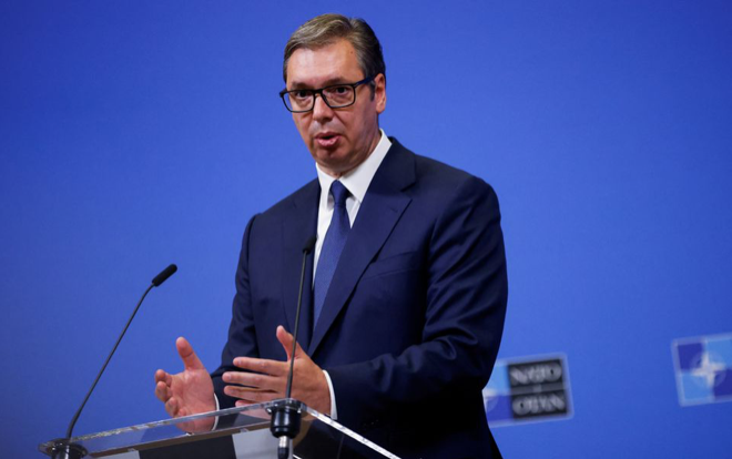 Tổng thống Serbia Aleksandar Vucic. (Ảnh: Reuters)