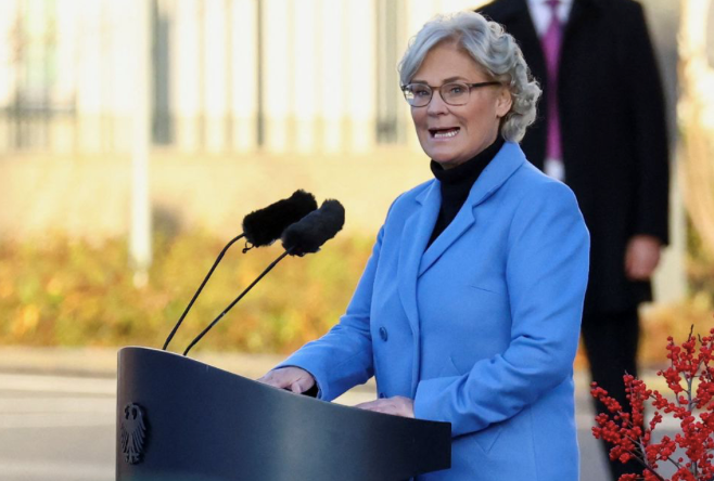 Bộ trưởng Quốc phòng Đức Christine Lambrecht. (Ảnh: Reuters) Bộ trưởng Quốc phòng Đức Christine Lambrecht. (Ảnh: Reuters)