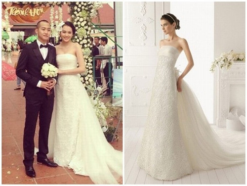 Những chiếc váy cưới lộng lẫy đắt giá của sao Việt ảnh 6