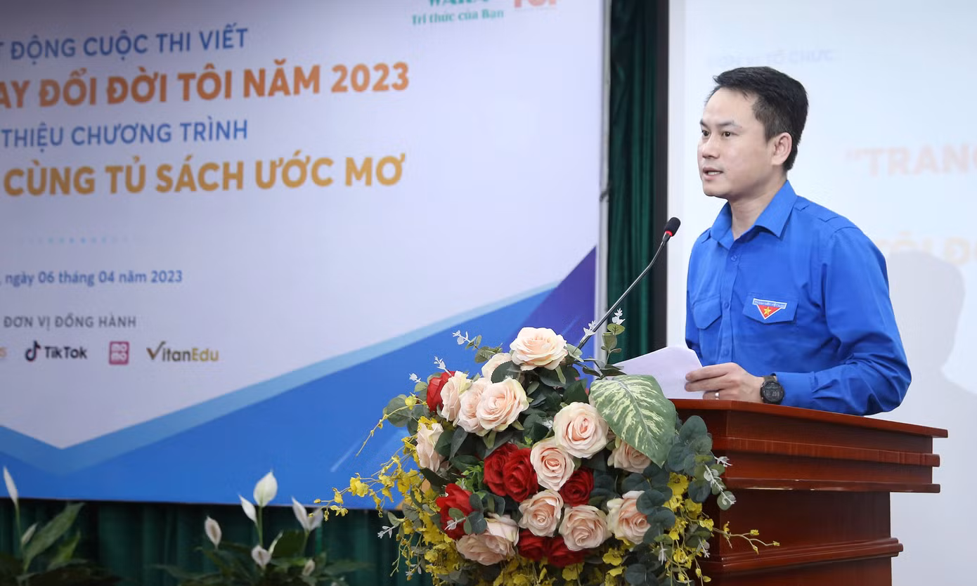 Anh Nguyễn Kim Quy phát biểu phát động cuộc thi. Ảnh: Lâm Đăng Hải