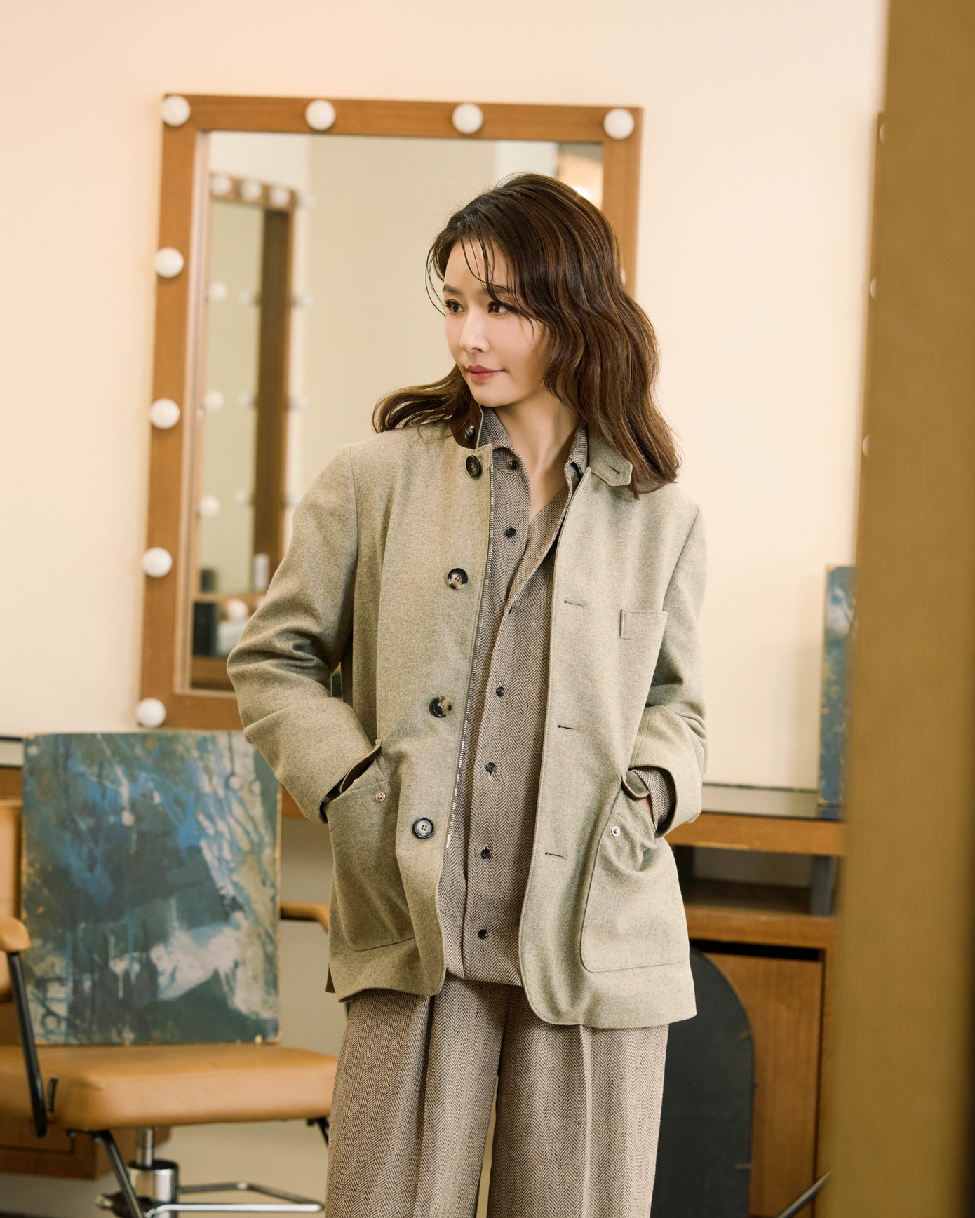 Trong ảnh đã qua chỉnh sửa, Lâm Tâm Như có khuôn mặt gầy gò, trẻ trung hơn.