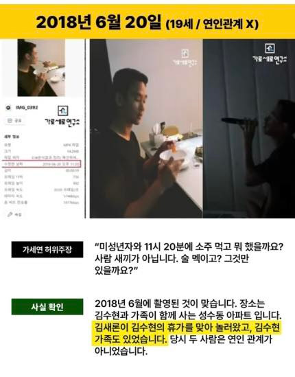 Nam diễn viên thừa nhận đoạn video được quay vào năm 2018, nhưng vẫn phủ nhận cả hai chưa hẹn hò. Lời giải thích này không được công chúng chấp nhận.