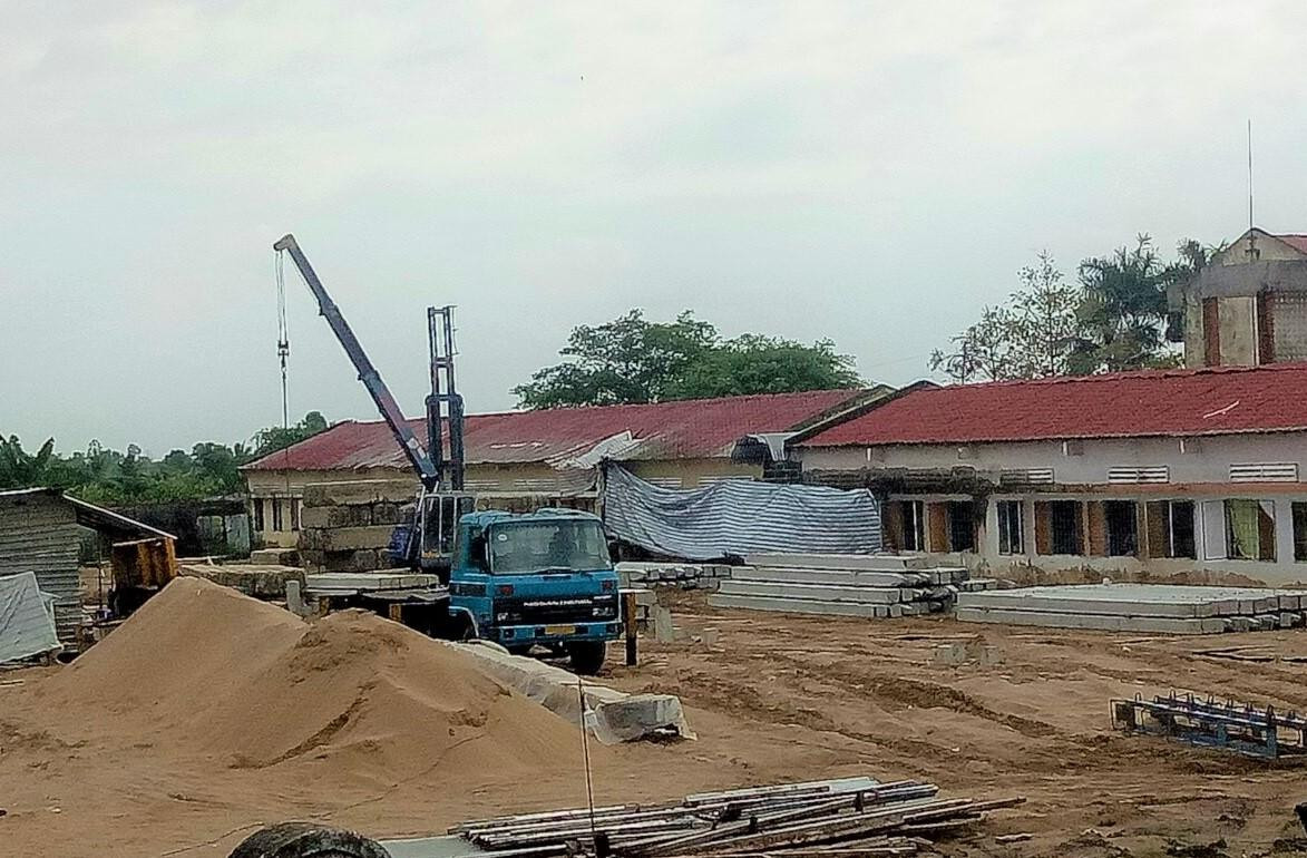 Công trình thi công ở Trường THPT U Minh.