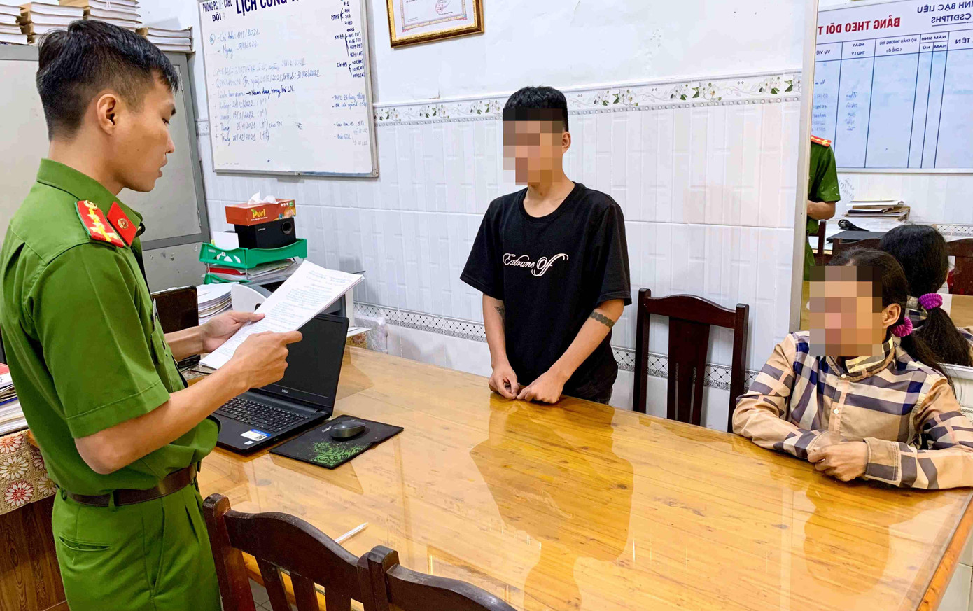 Bị can Ngô Thái Thi tại cơ quan công an. (Ảnh: Trọng Nguyễn). Bị can Ngô Thái Thi tại cơ quan công an. (Ảnh: Trọng Nguyễn).