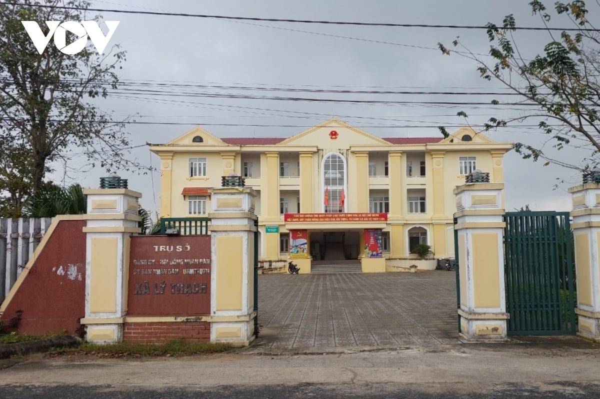 Trụ sở xã Lý Trạch, nơi có nhiều cán bộ bị kỷ luật