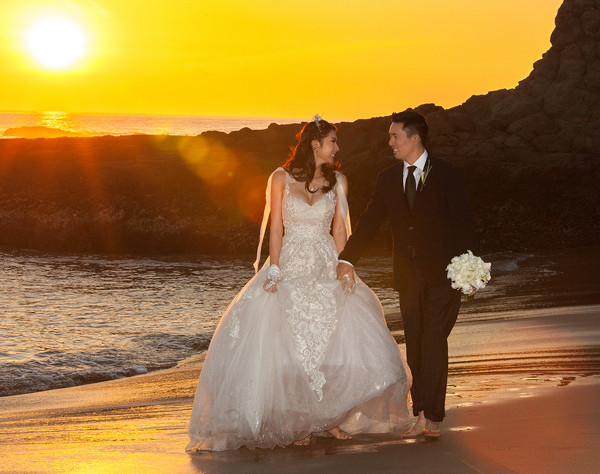 Ngọc Quyên và chồng đón hoàng hôn lãng mạn trên biển ảnh 5