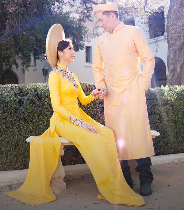 Ngọc Quyên tung ảnh cưới với áo dài trên đất Mỹ ảnh 1