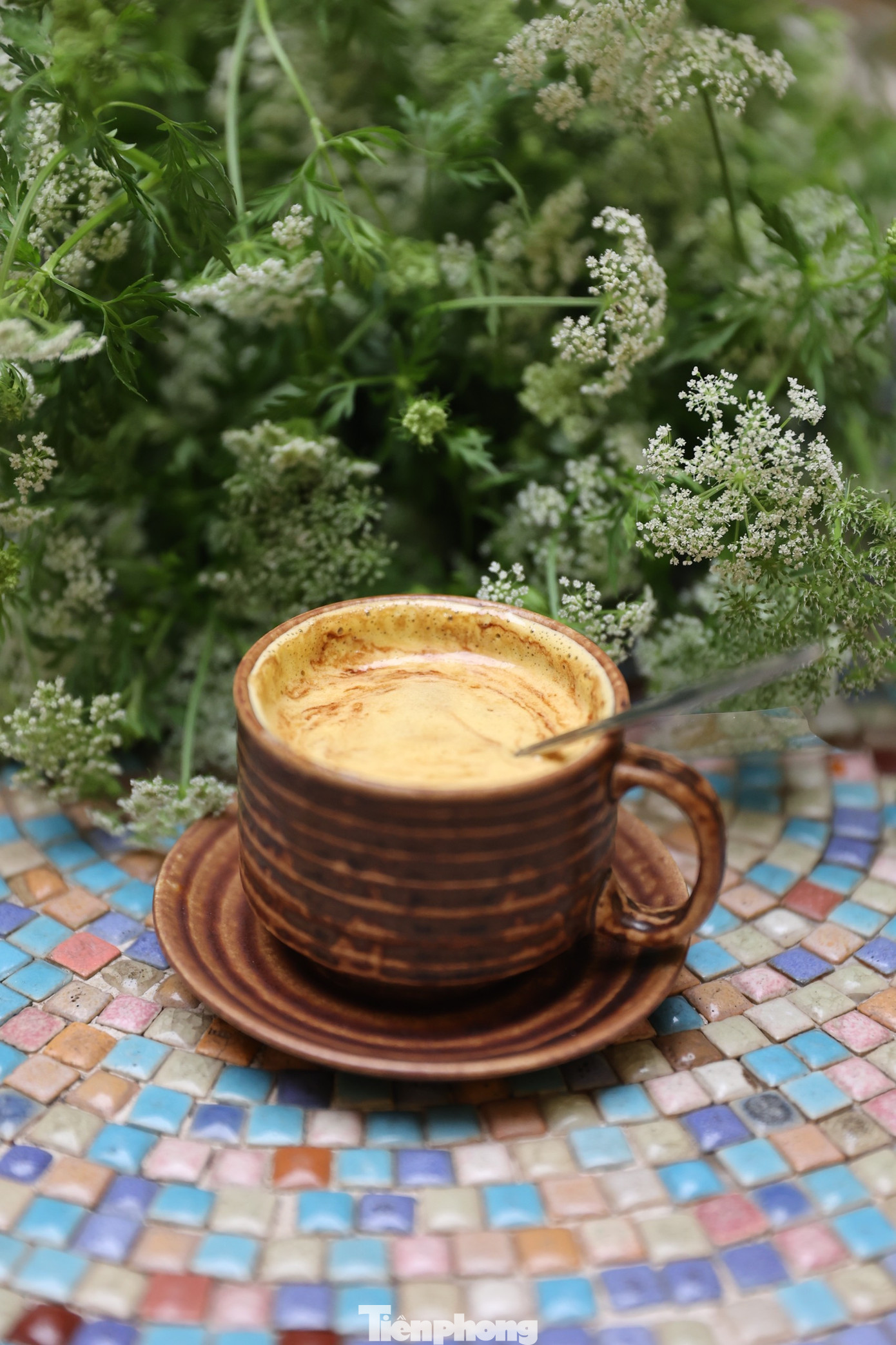 Món cà phê trứng Tim Cook thưởng thức có giá 65.000 đồng. Ảnh: Trọng Tài. Món cà phê trứng Tim Cook thưởng thức có giá 65.000 đồng. Ảnh: Trọng Tài.