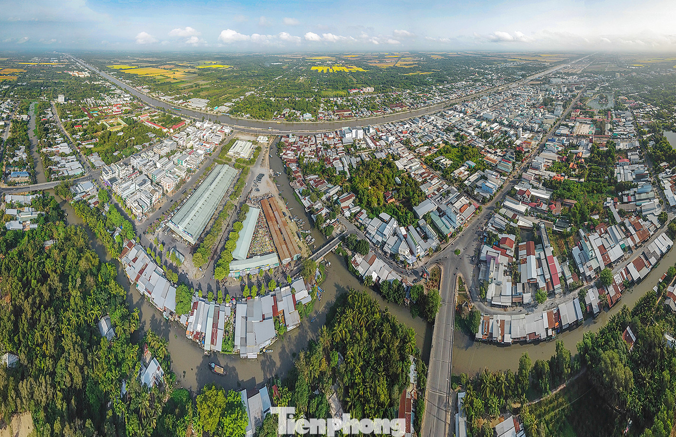 Toàn cảnh thành phố Vị Thanh, tỉnh Hậu Giang.