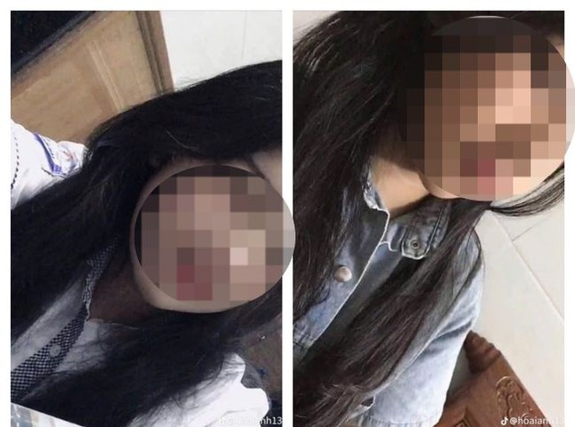 Nữ sinh lớp 9 trước khi mất tích.