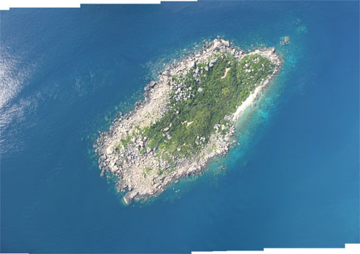 hông Ảnh toàn cảnh đảo Hòn Đôi, Khánh Hòa - Không Ảnh có độ phân giải 41 megapixel, được ghép từ 15 không ảnh chụp từ máy bay AV.UAV.S2.