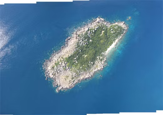 hông Ảnh toàn cảnh đảo Hòn Đôi, Khánh Hòa - Không Ảnh có độ phân giải 41 megapixel, được ghép từ 15 không ảnh chụp từ máy bay AV.UAV.S2.