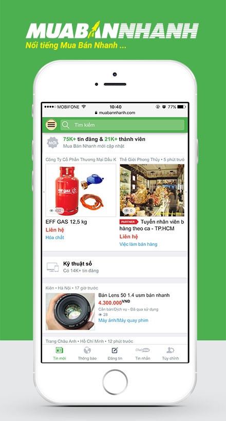 MuaBanNhanh.com đi đầu xu hướng thương mại di động (M-commerce) ảnh 1