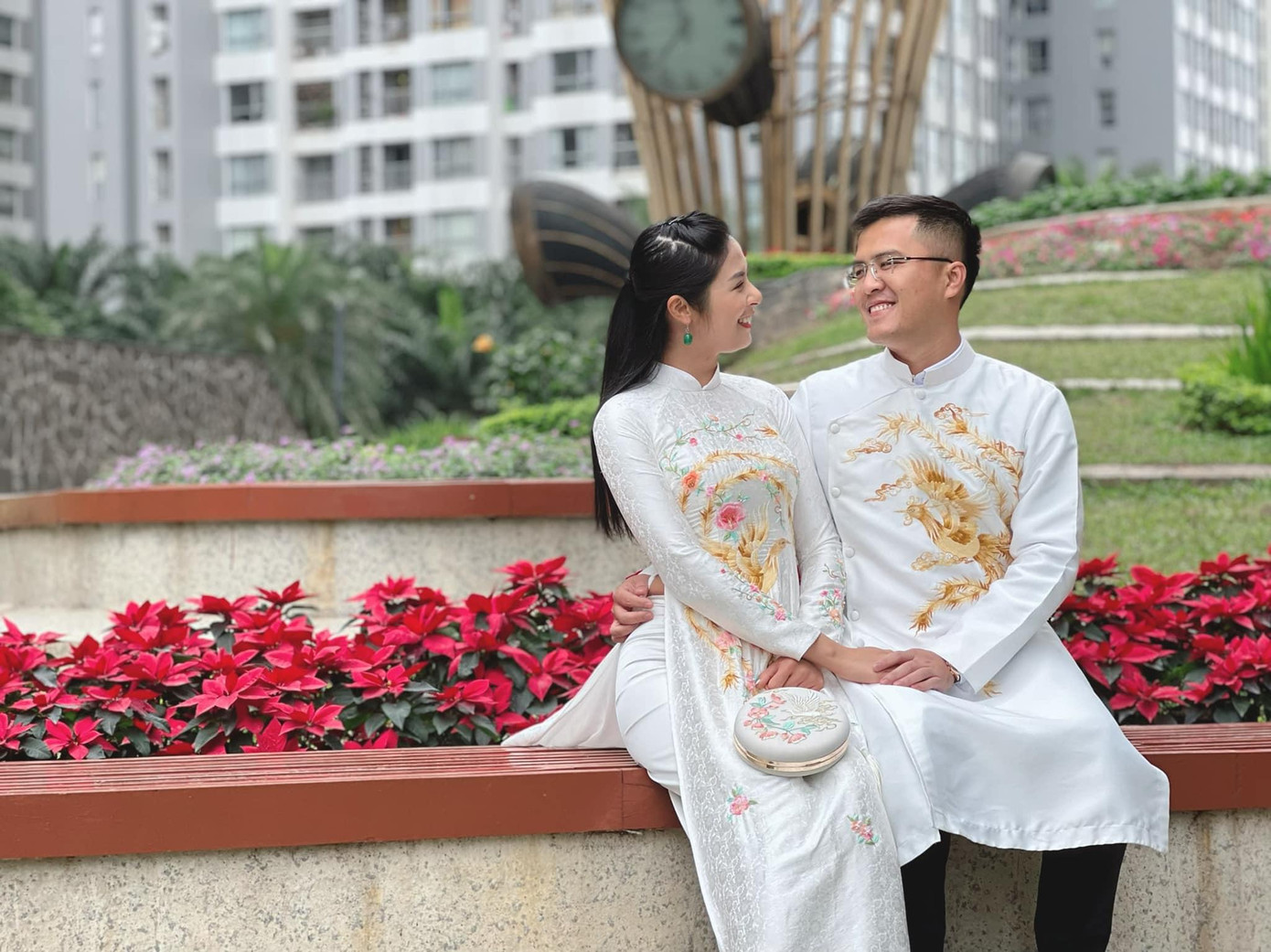 Tính đến nay, Ngọc Hân và hôn phu Phú đạt đã bên nhau được 3 năm sau khi chính thức làm lễ dạm ngõ vào năm 2019.