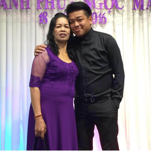 Diễn viên Thanh Tân và mẹ.