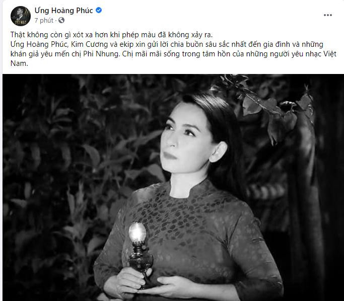 Ưng Hoàng Phúc đau buồn khi phép màu đã không xảy ra với Phi Nhung.