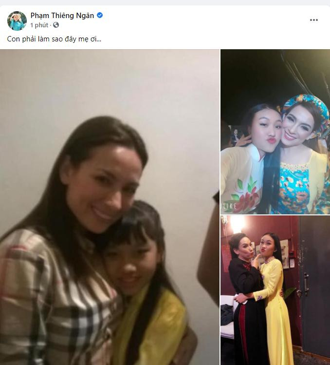 Bé Thiêng Ngân - con nuôi ca sĩ Phi Nhung cảm thán: &quot;Con phải làm sao đây mẹ ơi&quot;.
