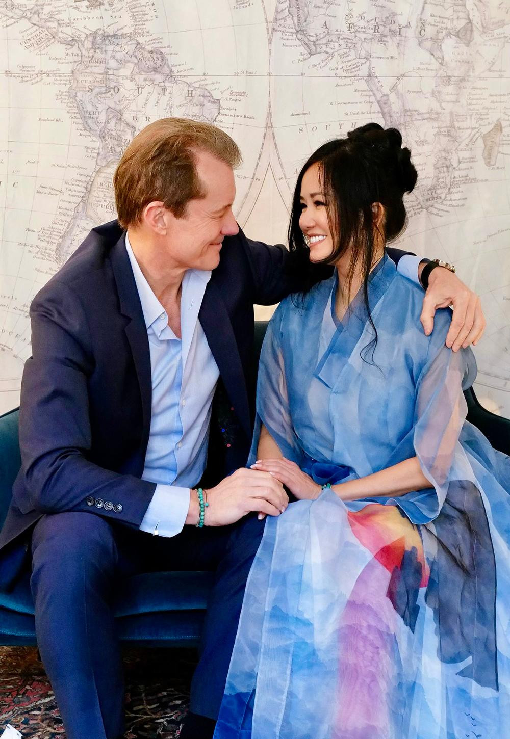 Hồng Nhung và bạn trai Gerhard Heusch.