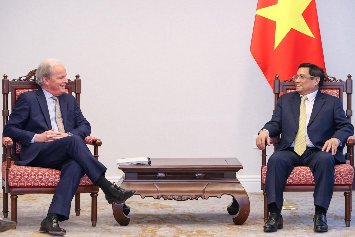 Thủ tướng Chính phủ Phạm Minh Chính tiếp ông Axel Van Trotsenburg, Tổng Giám đốc điều hành Ngân hàng Thế giới (WB). Ảnh N.B Thủ tướng Chính phủ Phạm Minh Chính tiếp ông Axel Van Trotsenburg, Tổng Giám đốc điều hành Ngân hàng Thế giới (WB). Ảnh N.B