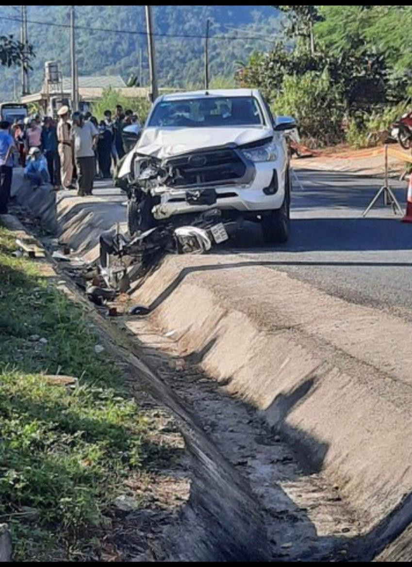 Hiện trường vụ tai nạn.