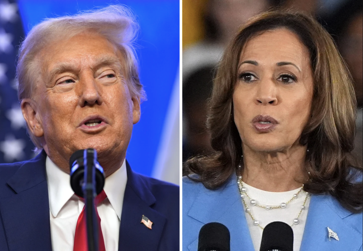 Ứng viên tổng thống của đảng Cộng hoà Donald Trump và ứng viên tổng thống đảng Dân chủ Kamala Harris. (Ảnh: AP) Ứng viên tổng thống của đảng Cộng hoà Donald Trump và ứng viên tổng thống đảng Dân chủ Kamala Harris. (Ảnh: AP)