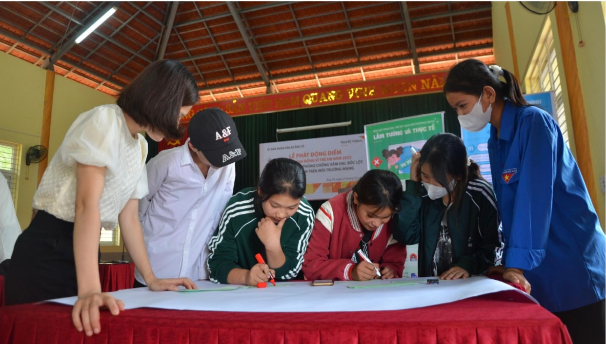 Triển khai dự án phòng chống lao động trẻ em ở tỉnh Điện Biên. (Ảnh: World Vision Vietnam)