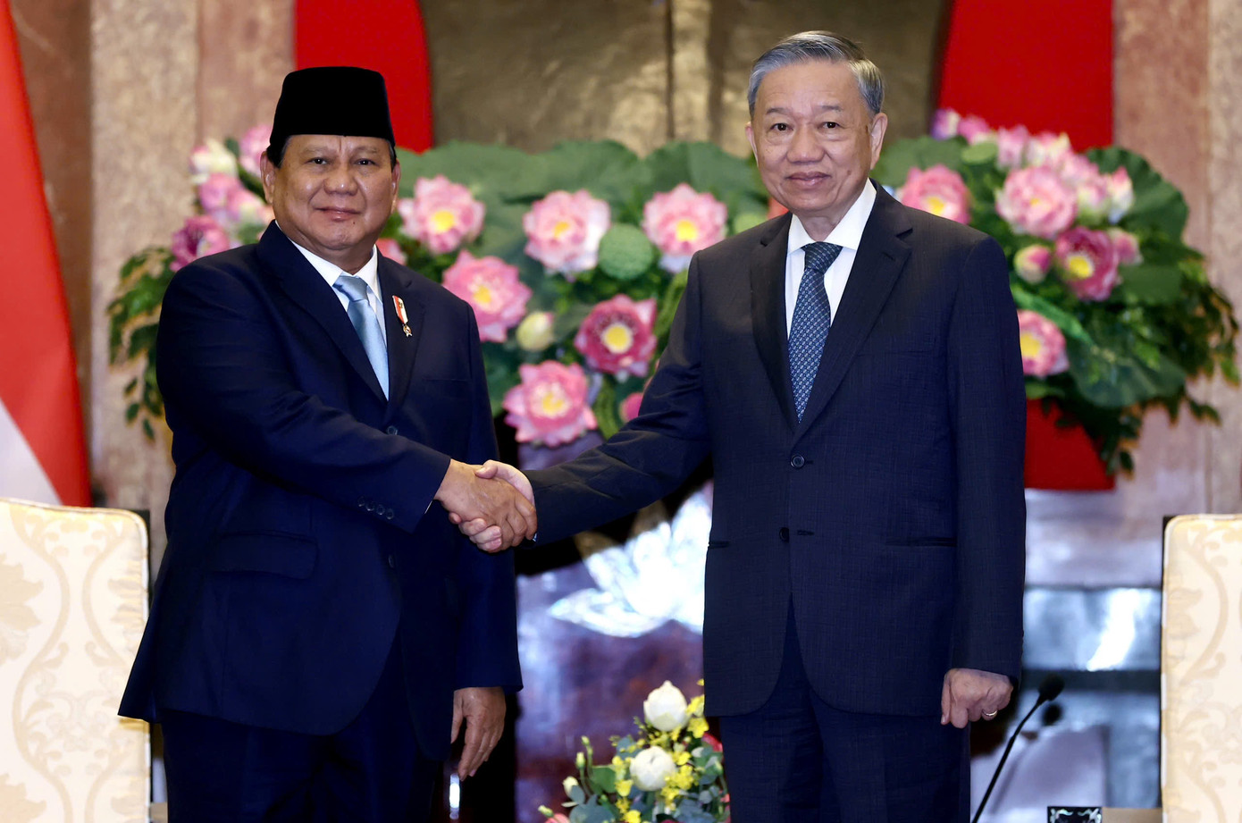 Tổng Bí thư, Chủ tịch nước Tô Lâm tiếp Tổng thống đắc cử Indonesia Prabowo Subianto. (Ảnh: Nhật Minh) Tổng Bí thư, Chủ tịch nước Tô Lâm tiếp Tổng thống đắc cử Indonesia Prabowo Subianto. (Ảnh: Nhật Minh)