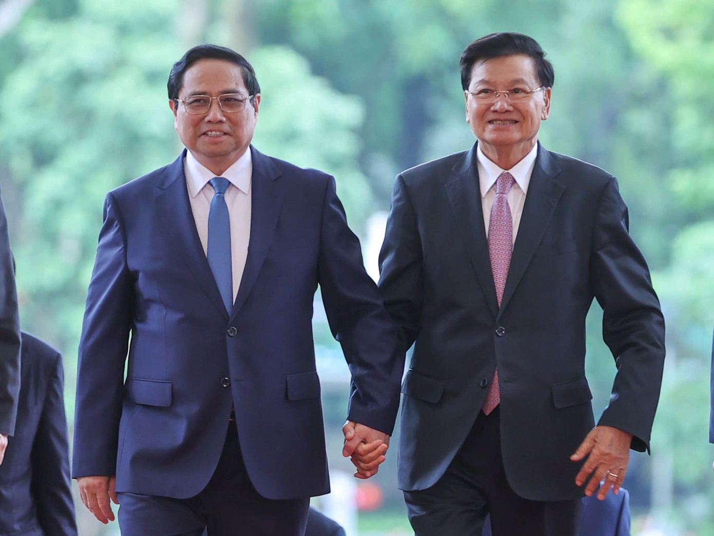 Thủ tướng Phạm Minh Chính đón Tổng Bí thư, Chủ tịch nước CHDCND Lào Thongloun Sisoulith tại Trụ sở Chính phủ. (Ảnh: Nhật Minh) Thủ tướng Phạm Minh Chính đón Tổng Bí thư, Chủ tịch nước CHDCND Lào Thongloun Sisoulith tại Trụ sở Chính phủ. (Ảnh: Nhật Minh)