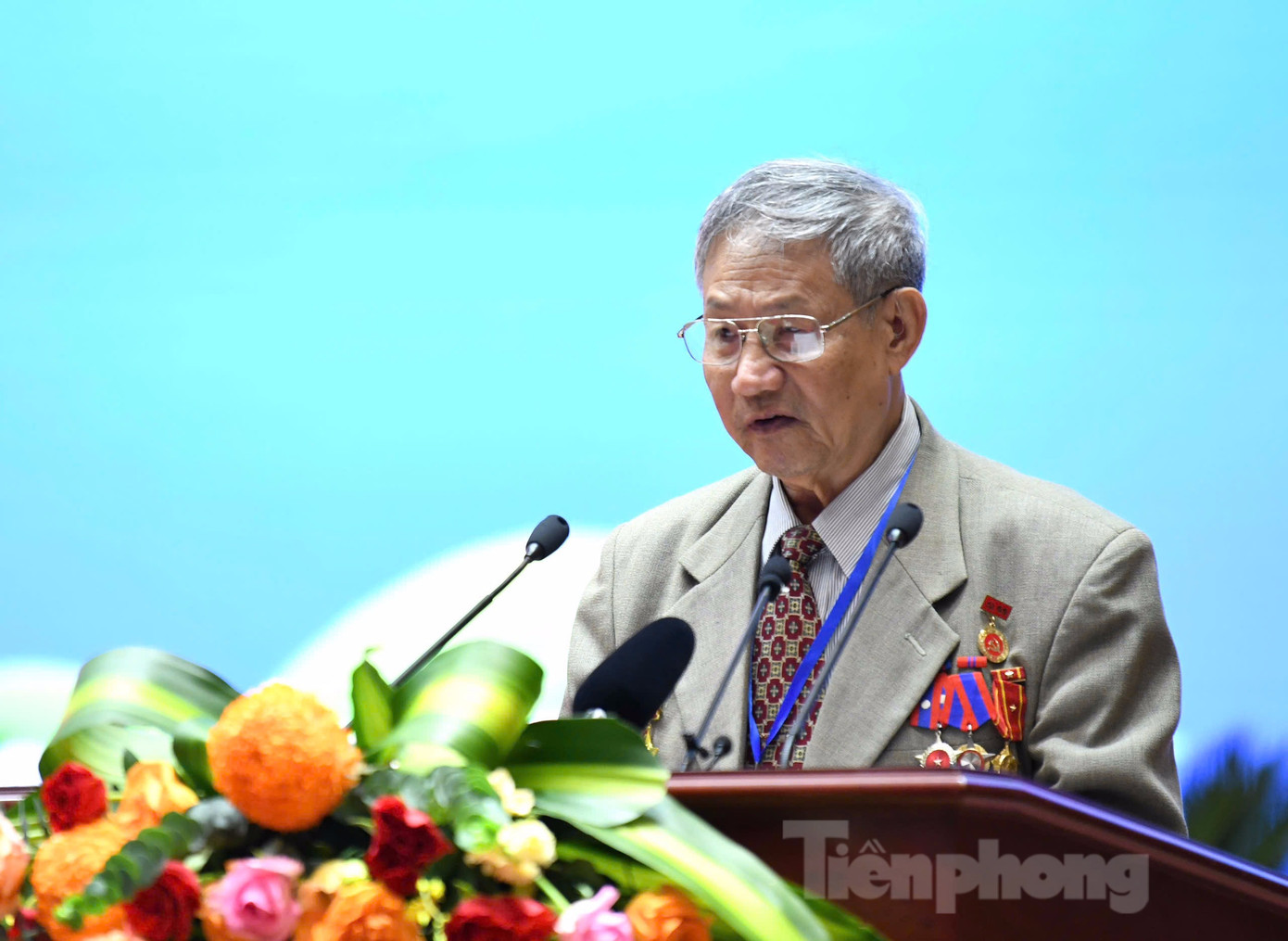 Đồng chí Phạm Văn Lương phát biểu tại cuộc gặp gỡ. (Ảnh: Như Ý)