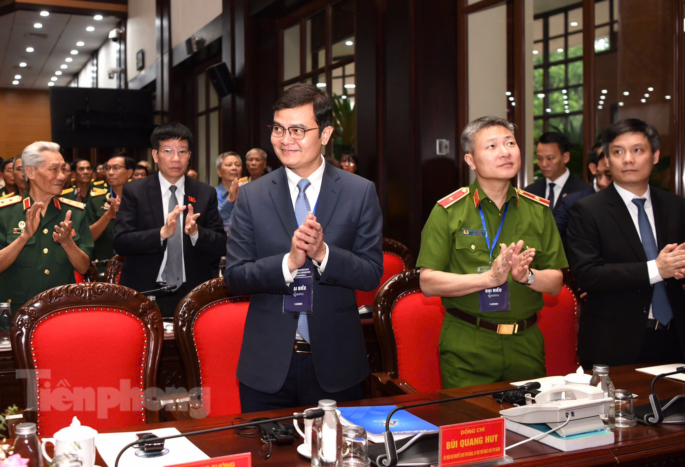 Bí thư thứ nhất Trung ương Đoàn Bùi Quang Huy dự buổi gặp gỡ. (Ảnh: Như Ý)