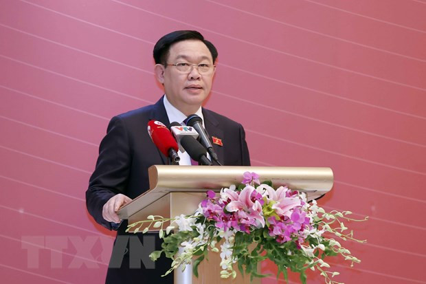 Chủ tịch Quốc hội Vương Đình Huệ phát biểu. (Ảnh: Doãn Tấn/TTXVN) Chủ tịch Quốc hội Vương Đình Huệ phát biểu. (Ảnh: Doãn Tấn/TTXVN)