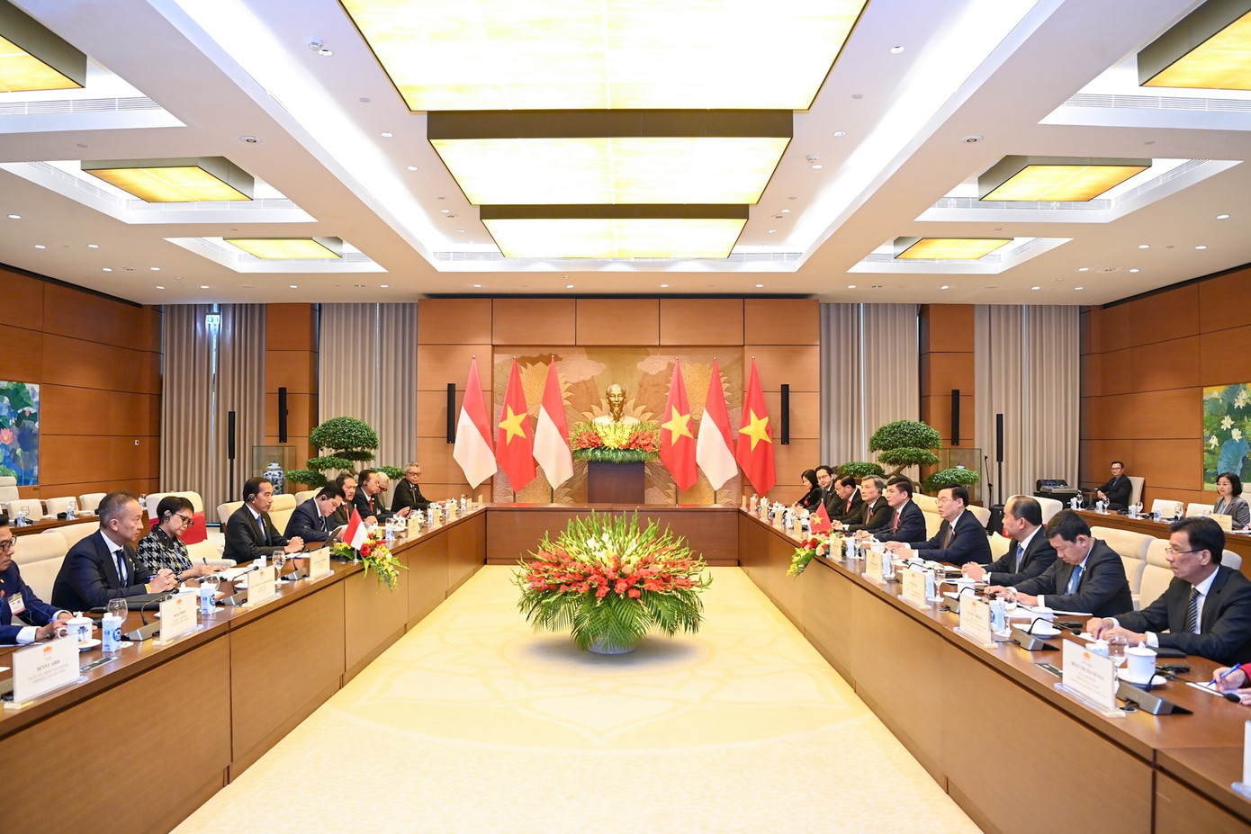 Toàn cảnh cuộc hội kiến ngày 12/1. (Ảnh: Nhật Minh)