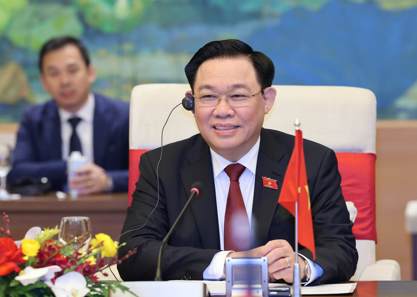 Chủ tịch Quốc hội Vương Đình Huệ tại cuộc hội kiến. (Ảnh: Như Ý)