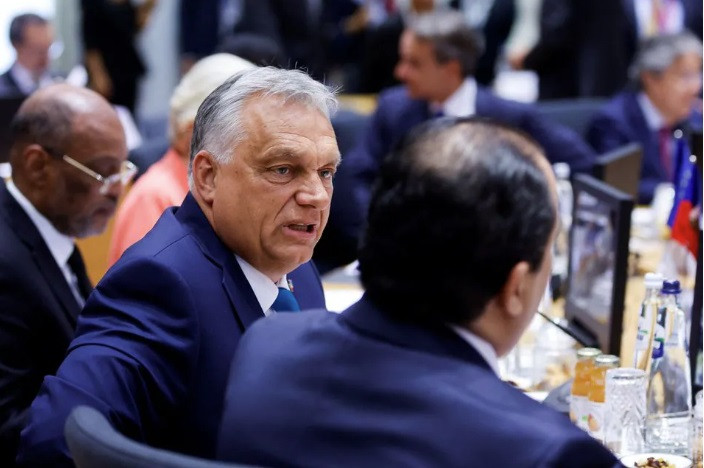 Thủ tướng Hungary Viktor Orban dự một sự kiện bàn tròn của EU tháng 7/2023. (Ảnh: (Reuters)